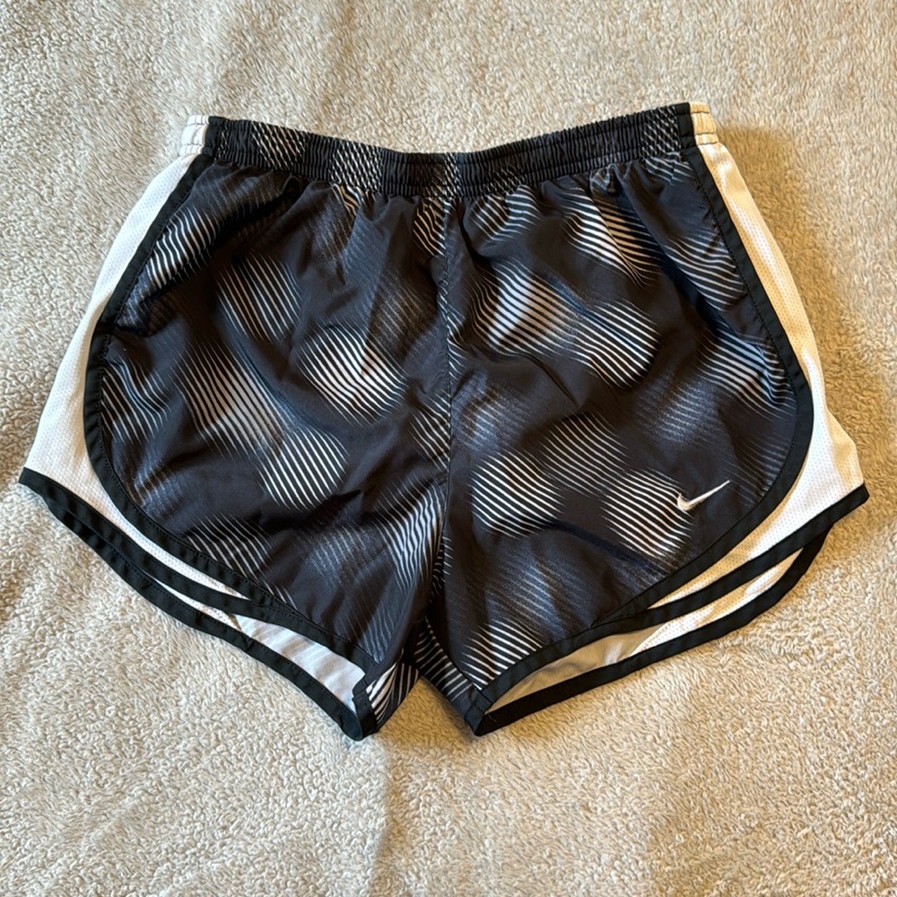 Black and Whitw Nike Dri-Fit Shorts